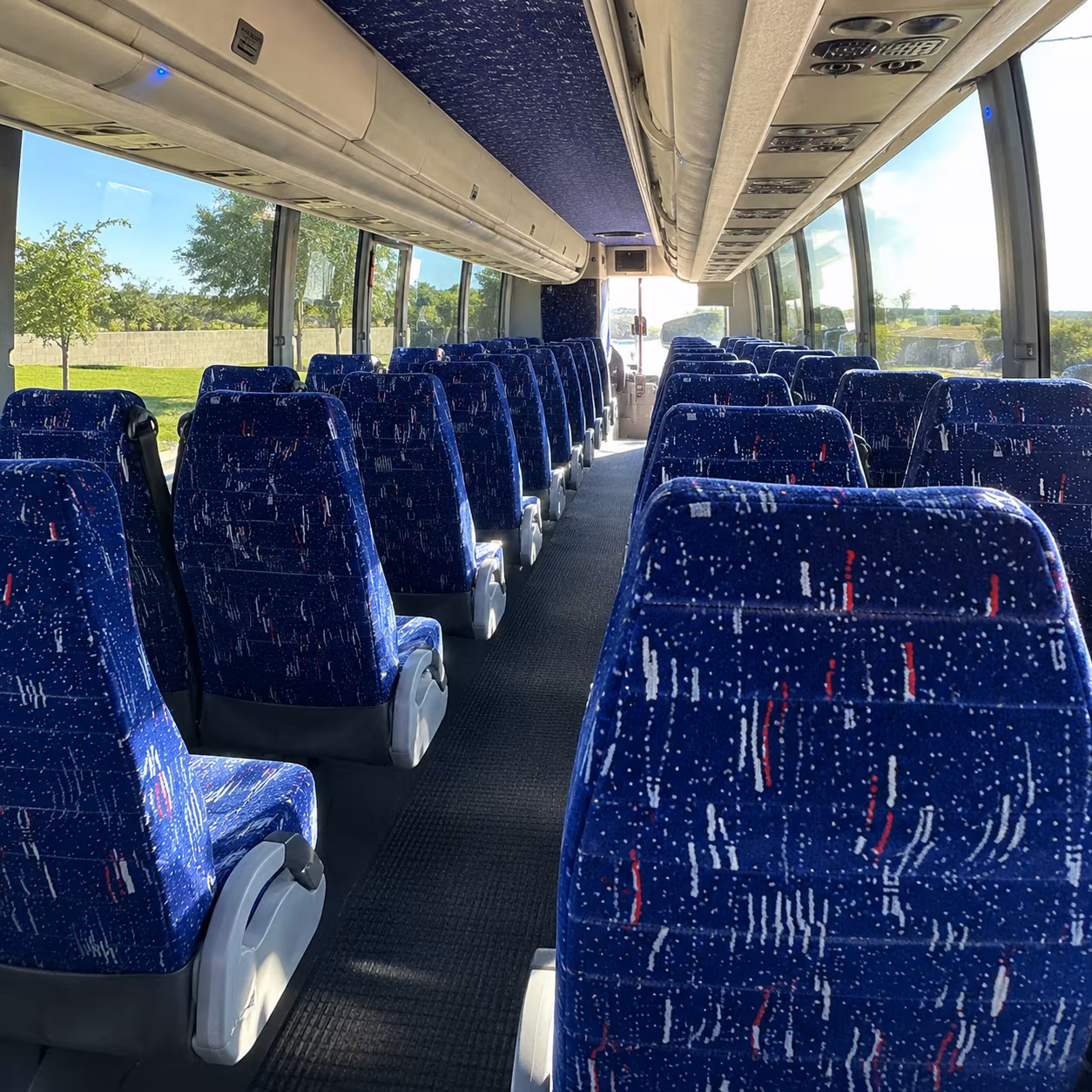 new york city charter bus services interior
